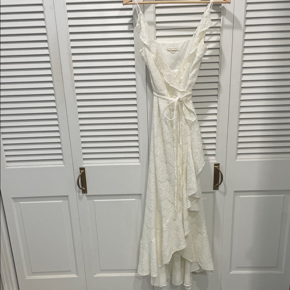 Yumi Kim Ivory Lace Wrap Maxi Dress